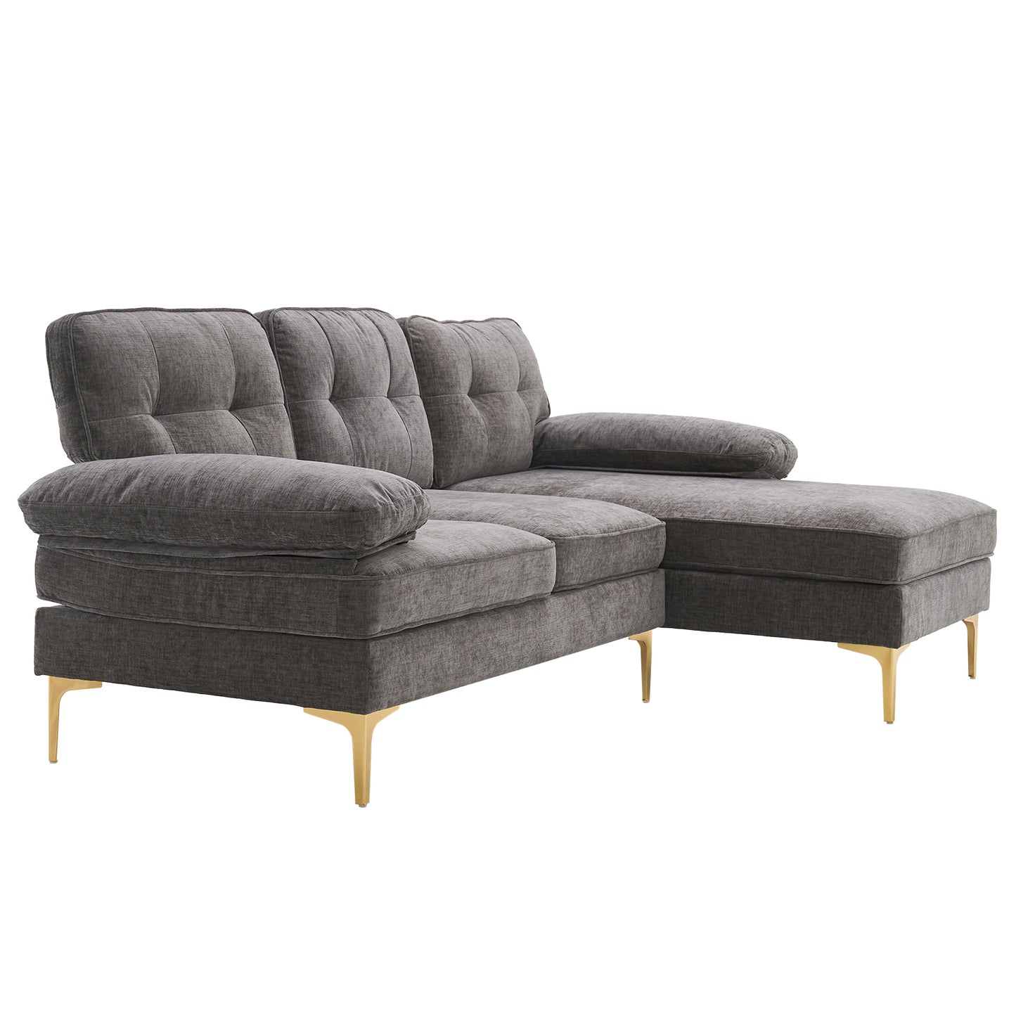 Dark Gray 3-Seater Modular Sofa – Simple, Stylish Indoor Seating