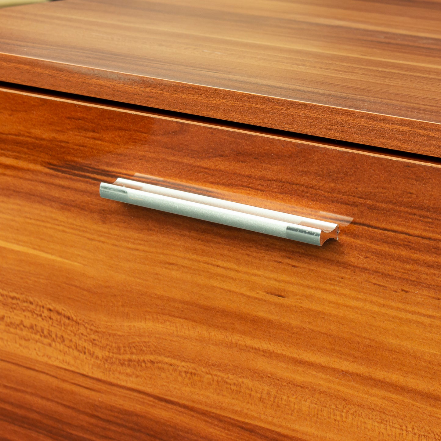 Walnut TV Stand for 70” TVs – Media Console with Drawers & Shelves