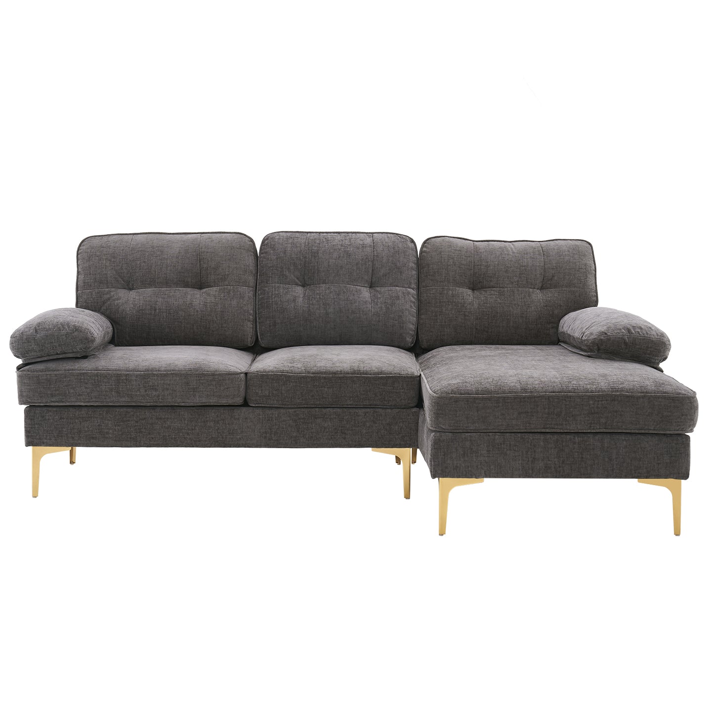 Dark Gray 3-Seater Modular Sofa – Simple, Stylish Indoor Seating