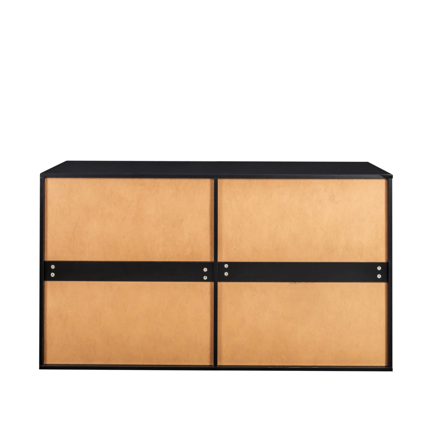 8 Drawer Double Dresser, Wide Storage Cabinet for Bedroom, Living Room, Black