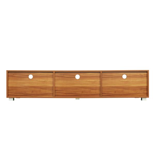 Walnut TV Stand for 70” TVs – Media Console with Drawers & Shelves