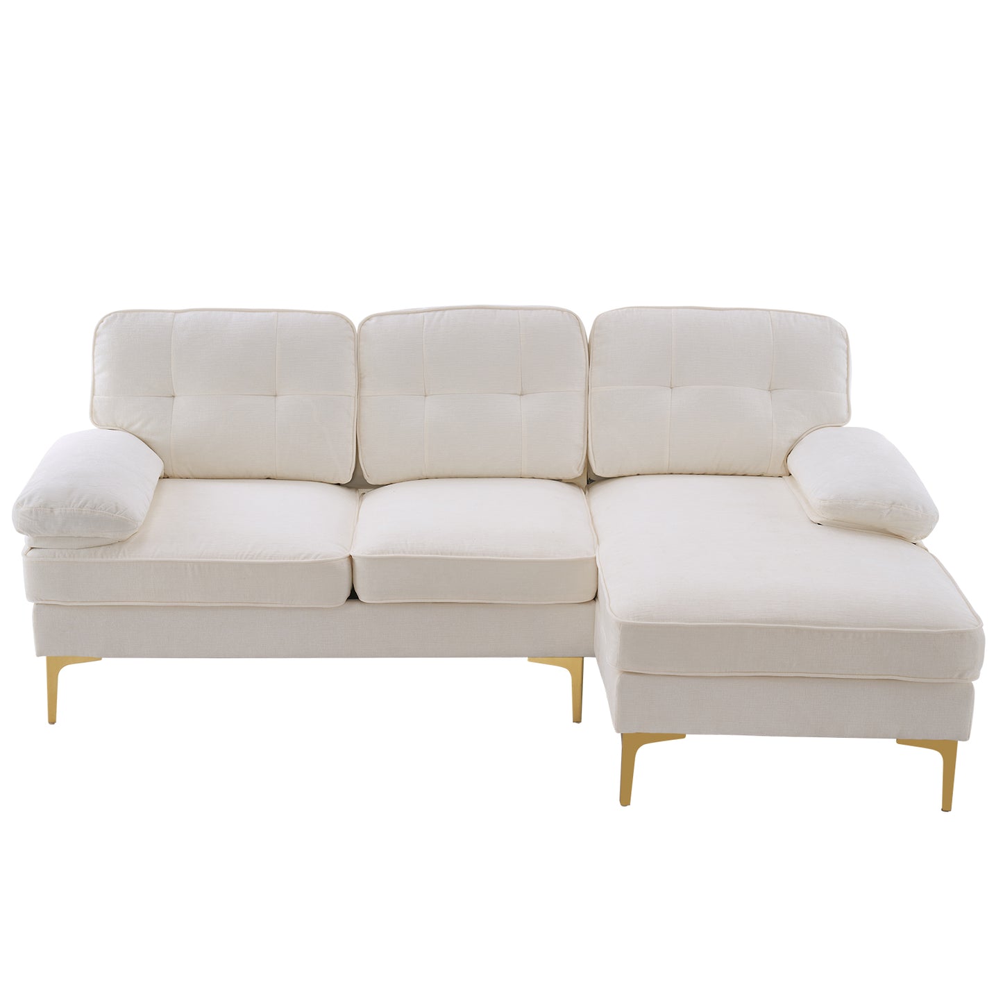 "Beige 3-Seater Modular Sofa – Simple, Stylish Indoor Seating"