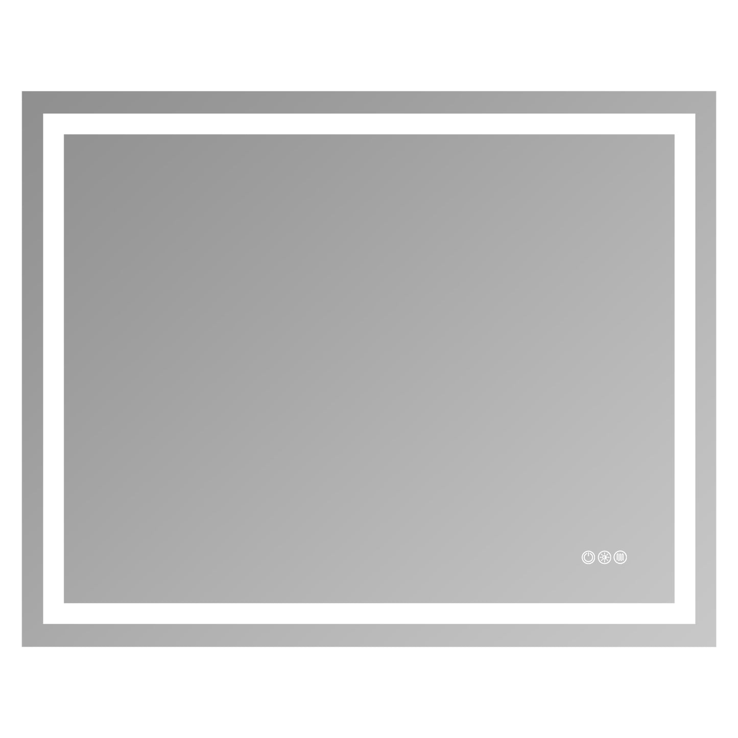 40x32" Dual LED Light Frameless Mirror – Front & Back Lighting