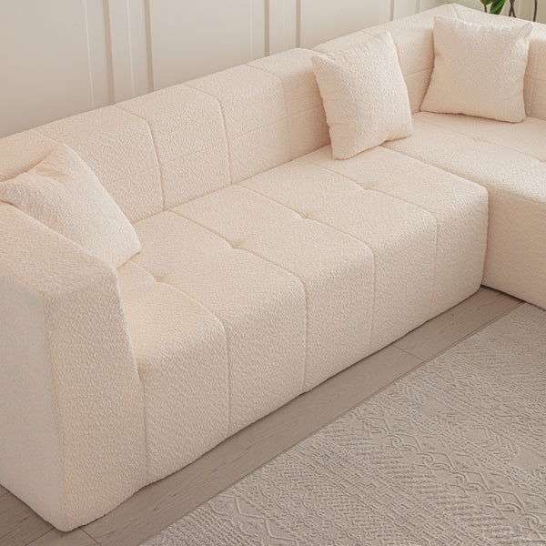 L-Shaped 105.5" Modular Sectional Sofa with Chaise