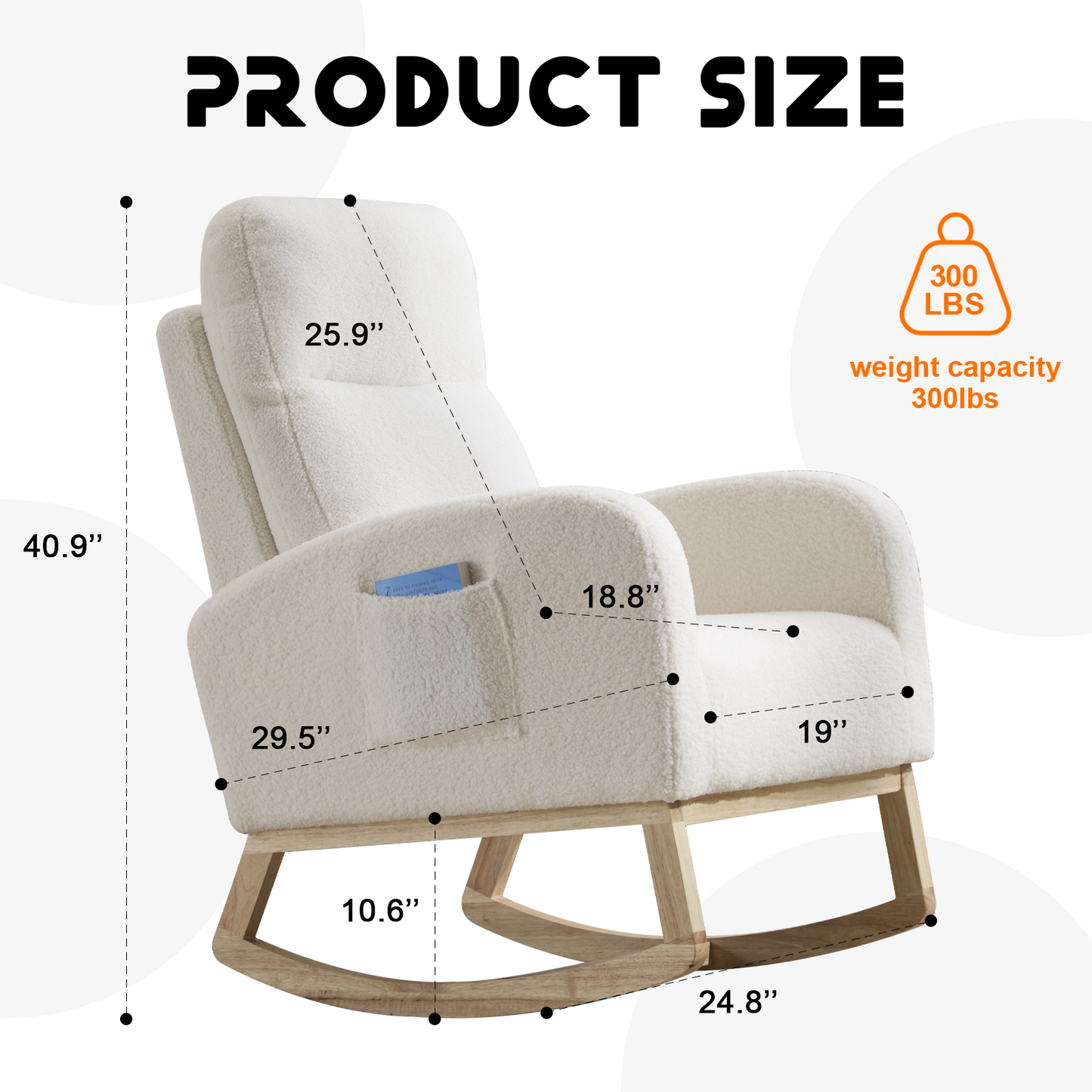 Modern High-Back Accent Rocking Chair – Nursery & Lounge Comfort