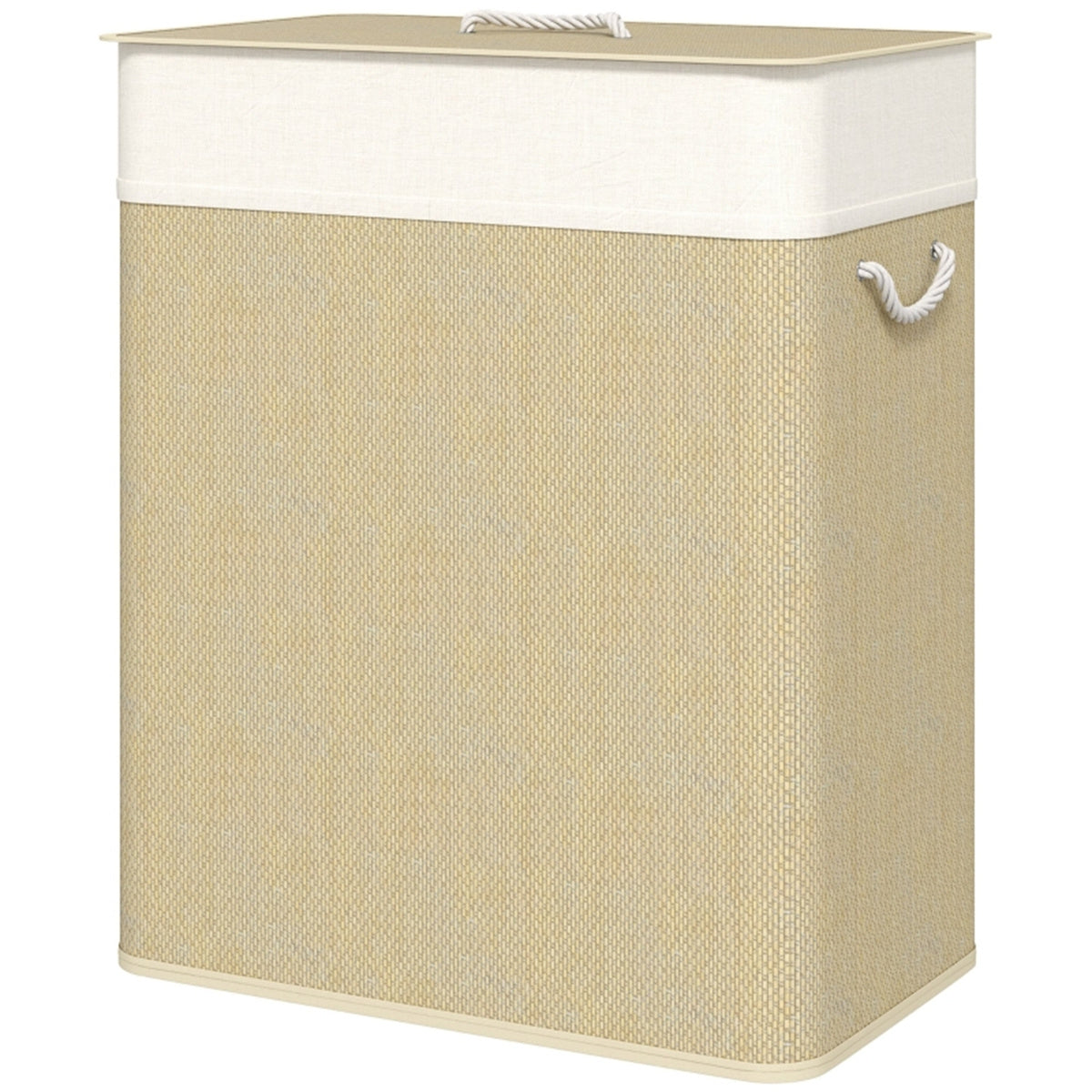 Laundry Hamper Cabinet with Storage, Freestanding Organizer