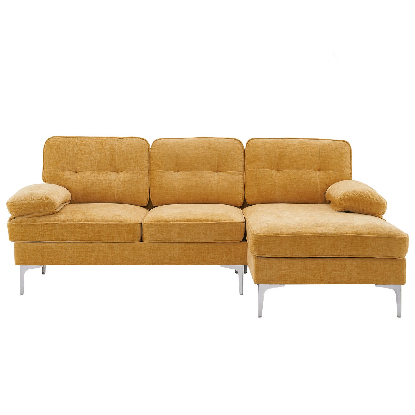 Yellow 3-Seater Modular Sofa – Simple, Stylish Indoor Seating
