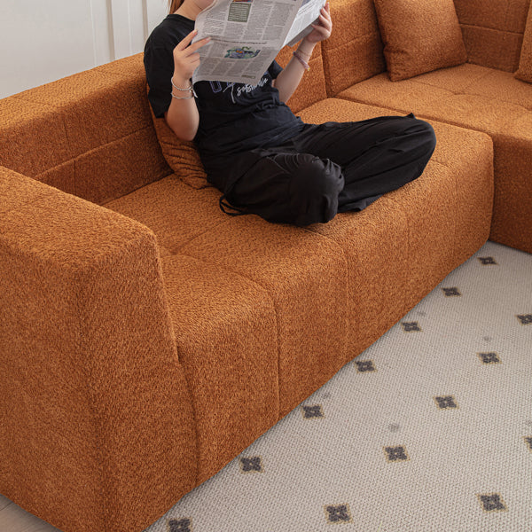 L-Shaped 105.5" Modular Sectional Sofa with Chaise