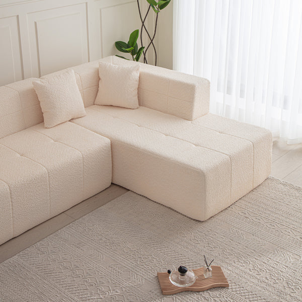 L-Shaped 105.5" Modular Sectional Sofa with Chaise