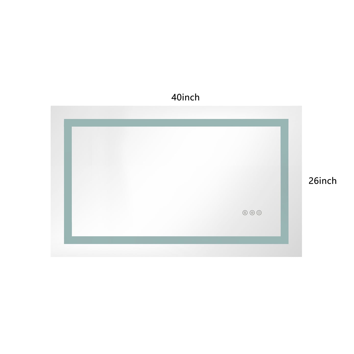40x26" LED Bathroom Mirror with Frontlit & Backlit, Anti-Fog, Dimmable, 3 Colors