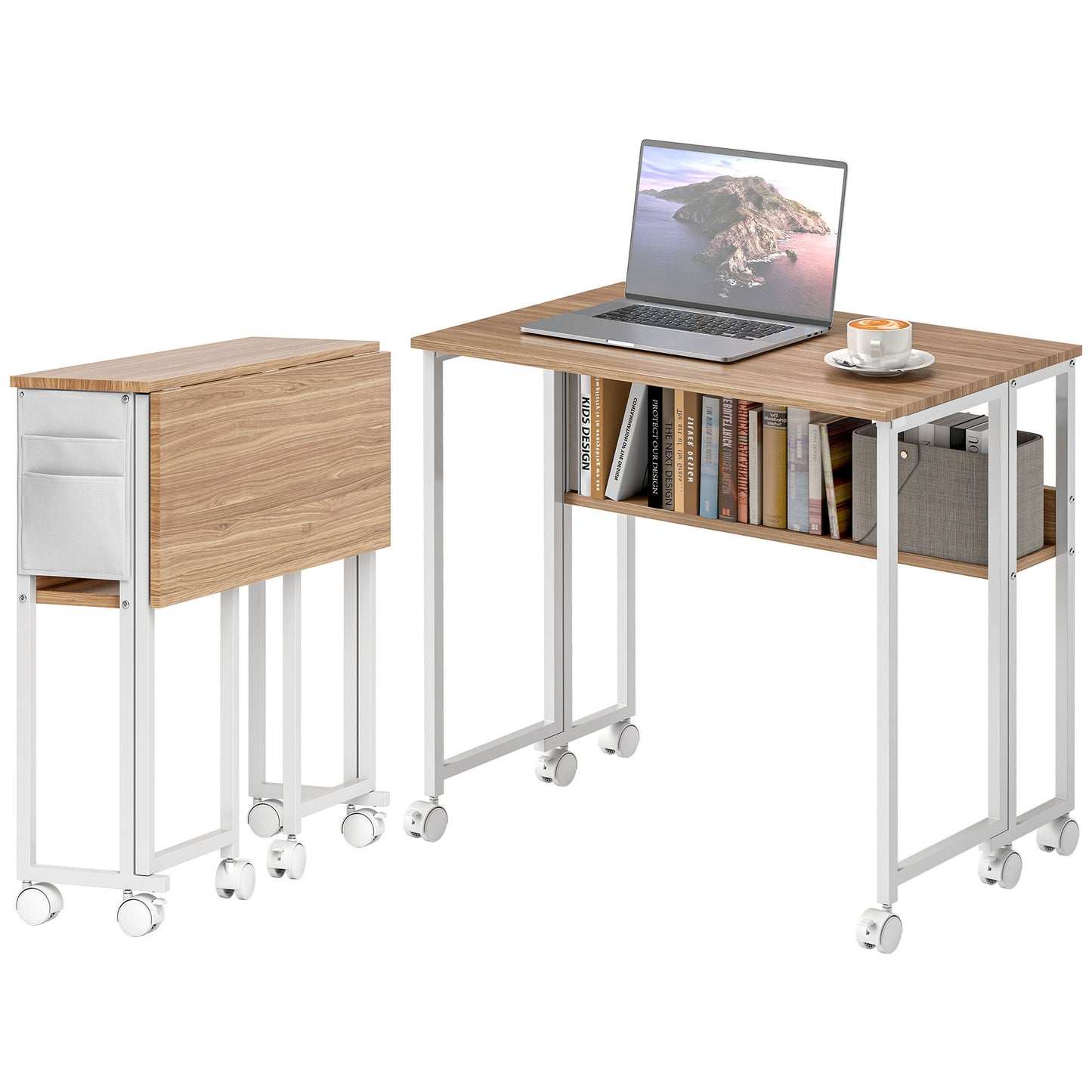 White Office Desk – Modern Computer Table for Home or Workspace Use