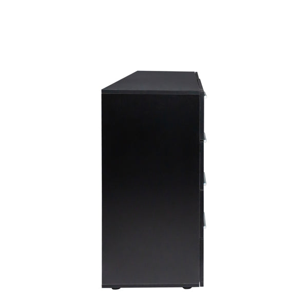 8 Drawer Double Dresser, Wide Storage Cabinet for Bedroom, Living Room, Black