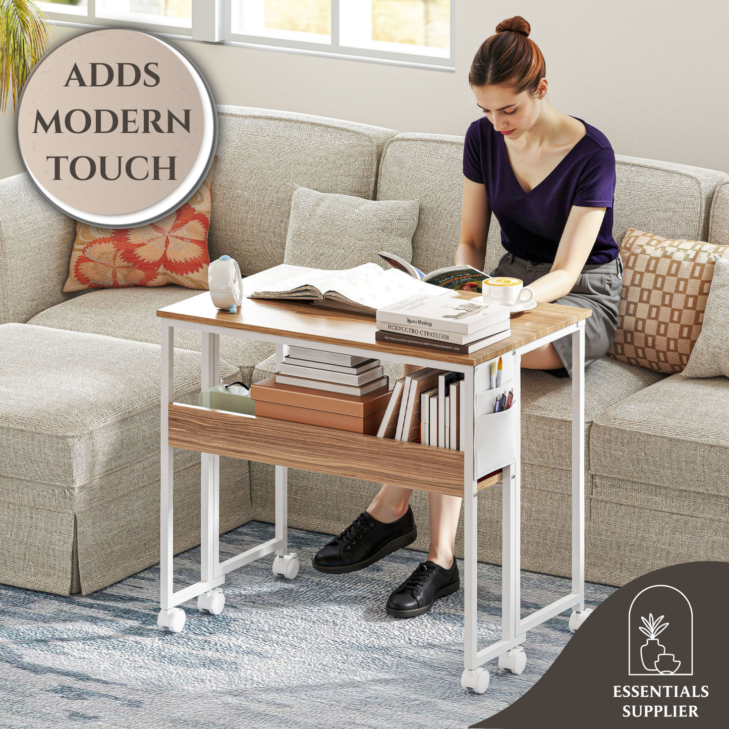 White Office Desk – Modern Computer Table for Home or Workspace Use