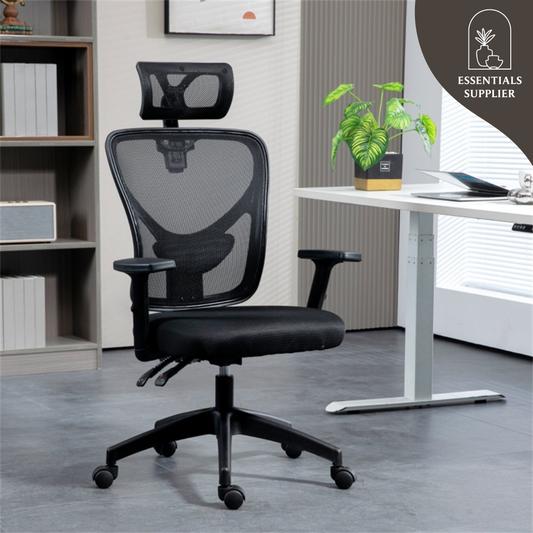 Ergonomic Mesh Massage Office Chair with Adjustable Armrests & Headrest