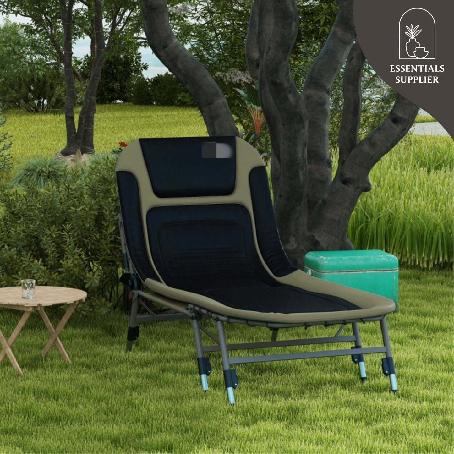 Adjustable Reclining Camping Cot with Pillow & 396 lbs Weight Capacity