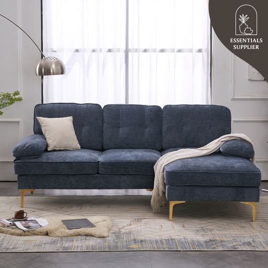 Blue 3-Seater Modular Sofa – Simple, Stylish Indoor Seating