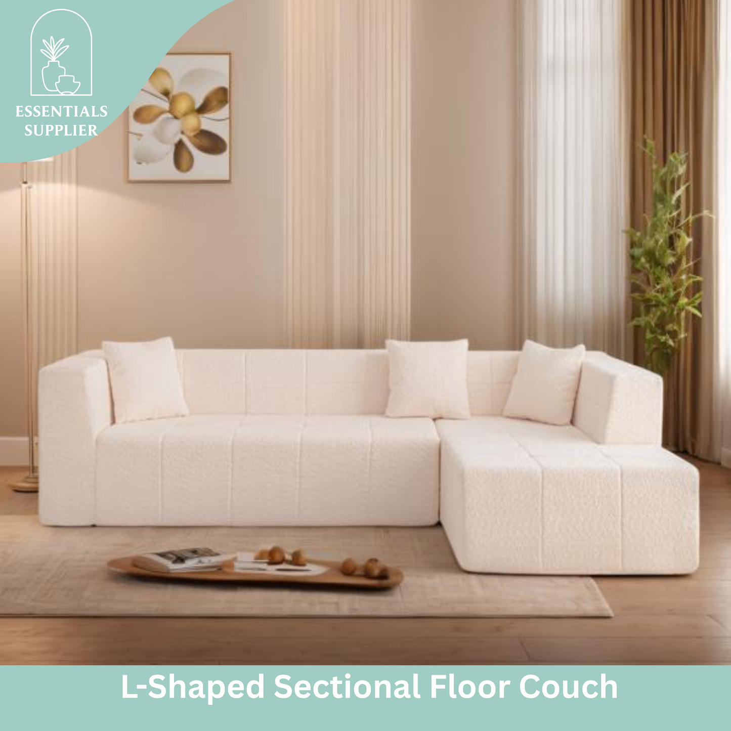 L-Shaped 105.5" Modular Sectional Sofa with Chaise