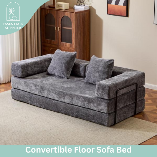 Convertible Corduroy Futon Sofa Bed – Foldable Floor Couch with Sponge Padding