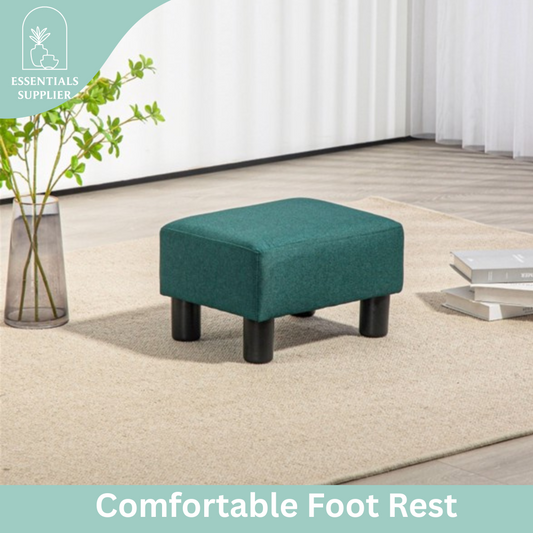 Linen Fabric Foot Rest Ottoman – Compact, Lightweight & Stylish