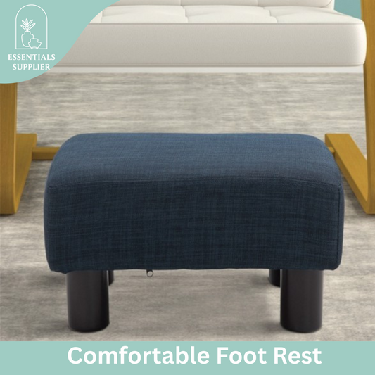 Linen Fabric Foot Rest Ottoman – Compact, Lightweight & Stylish