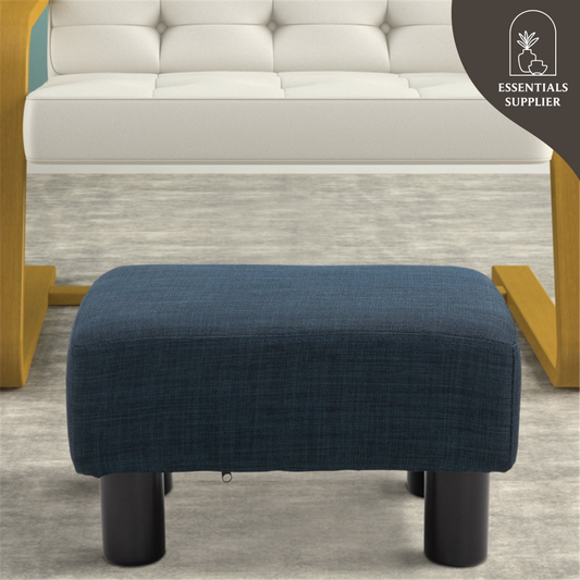 Linen Fabric Foot Rest Ottoman – Compact, Lightweight & Stylish