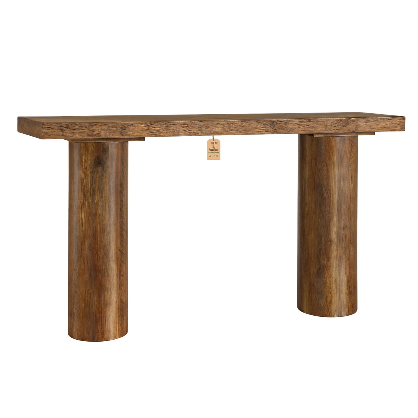 63" Rustic Farmhouse Bar Console Table – Narrow Counter Height Sofa Accent