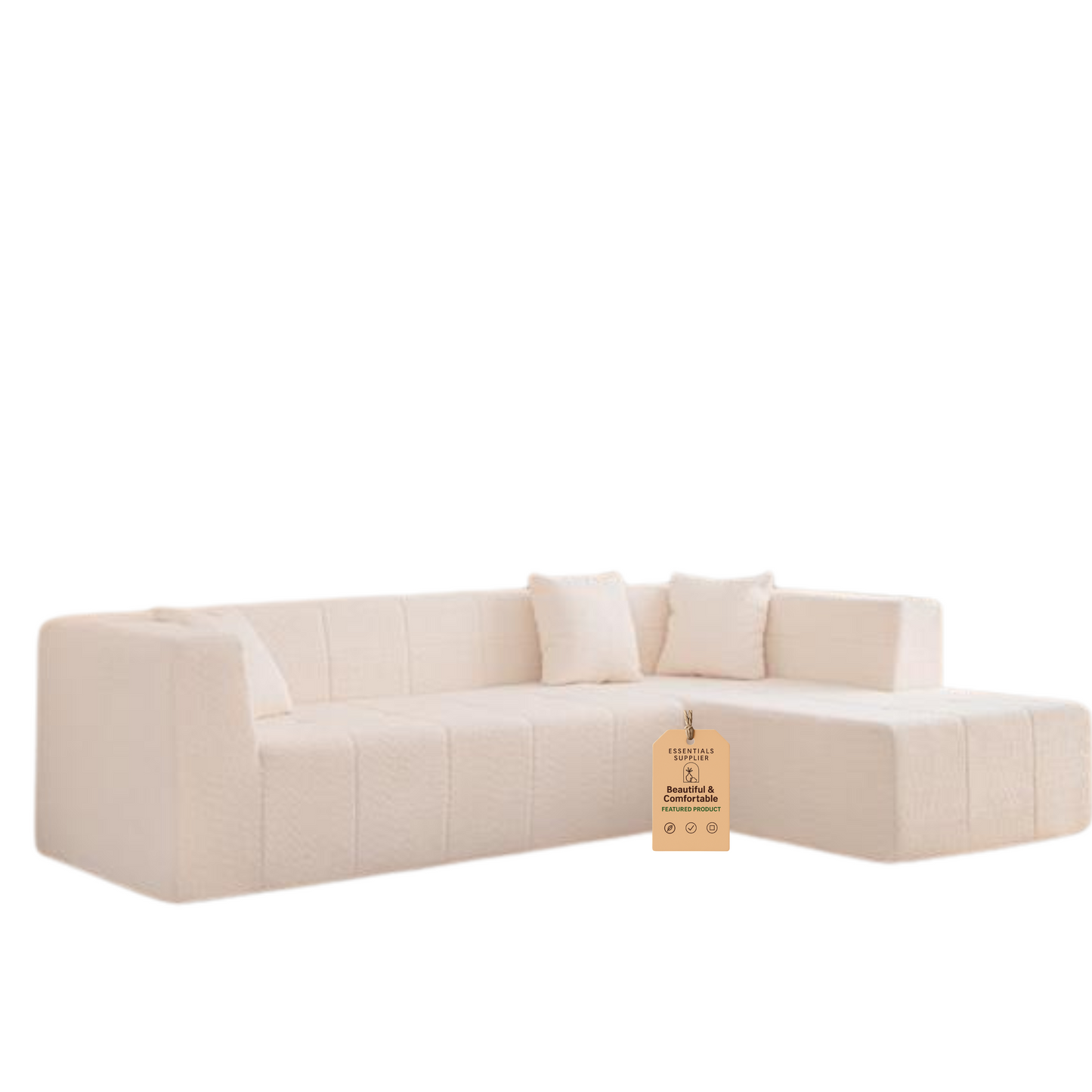 L-Shaped 105.5" Modular Sectional Sofa with Chaise
