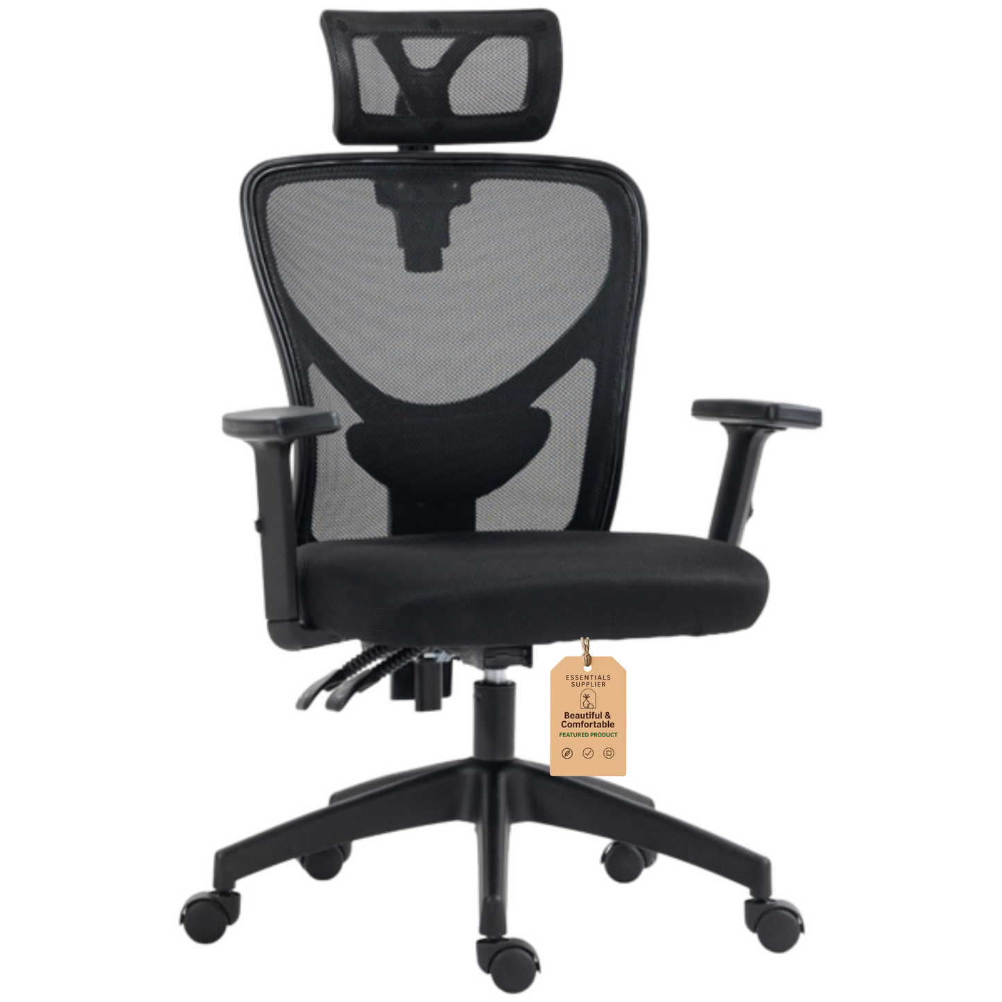 Ergonomic Mesh Massage Office Chair with Adjustable Armrests & Headrest