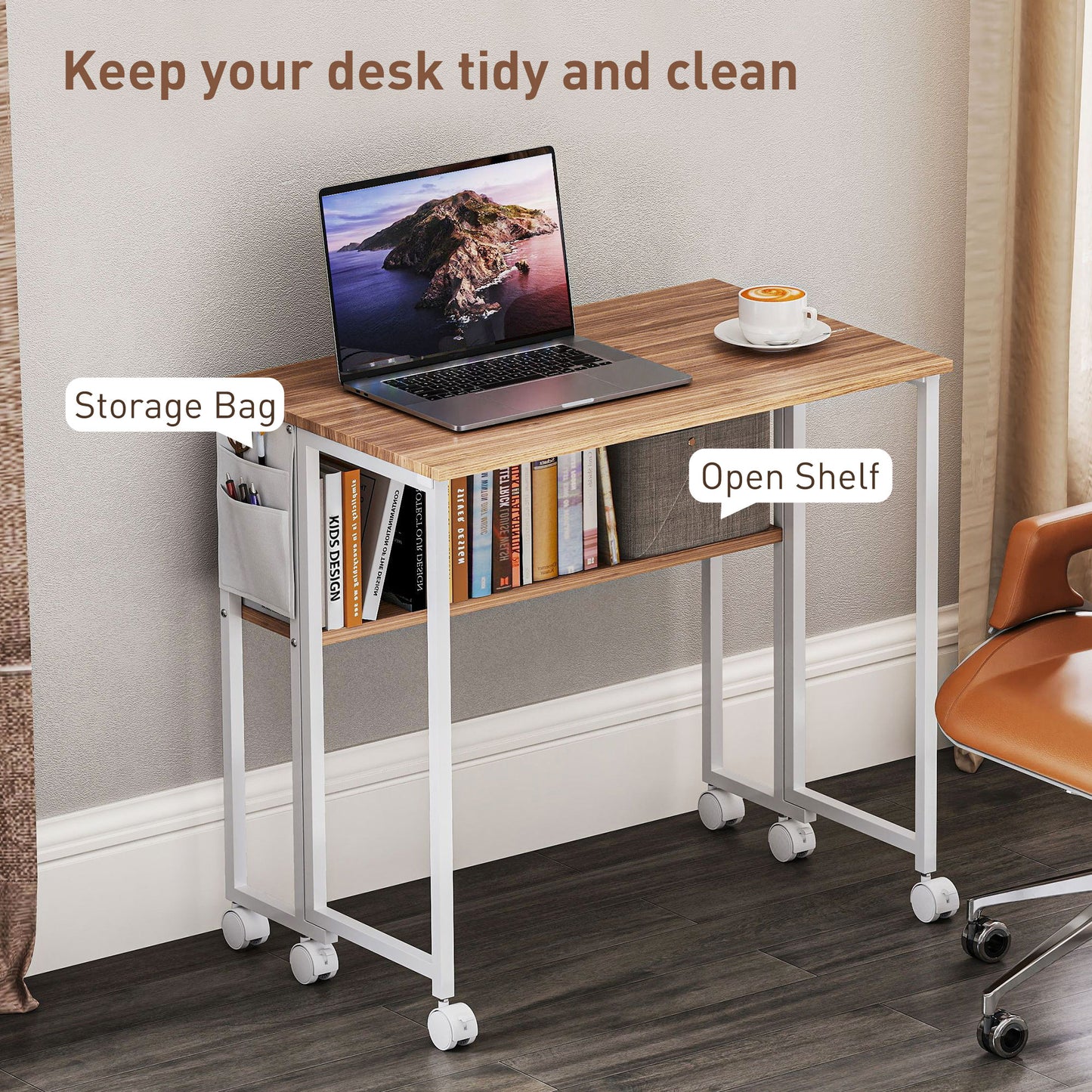 White Office Desk – Modern Computer Table for Home or Workspace Use