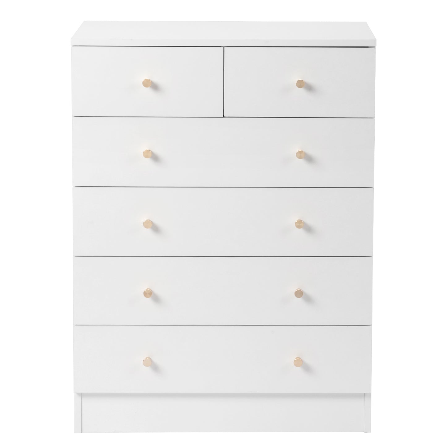 Modern White 6-Drawer Dresser – Minimalist Storage Cabinet for Bedroom or Living Room