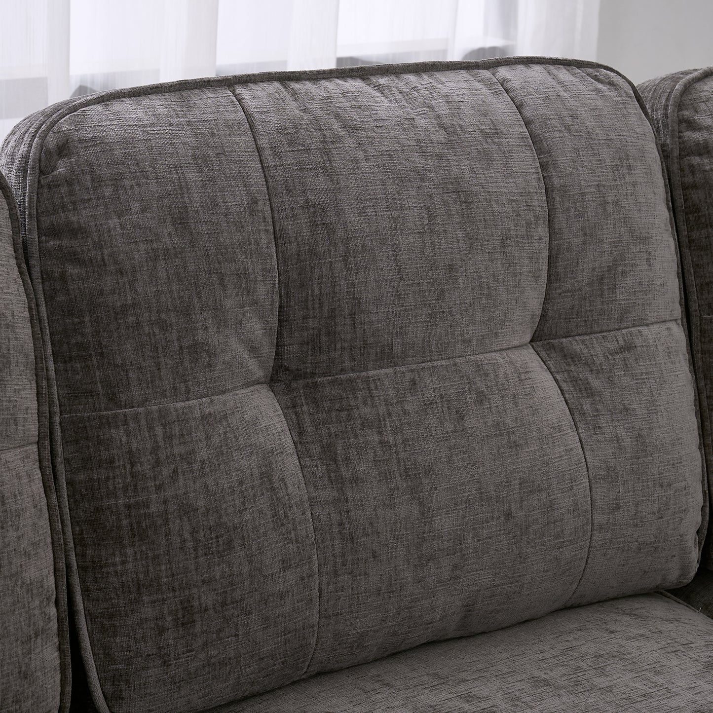 Dark Gray 3-Seater Modular Sofa – Simple, Stylish Indoor Seating