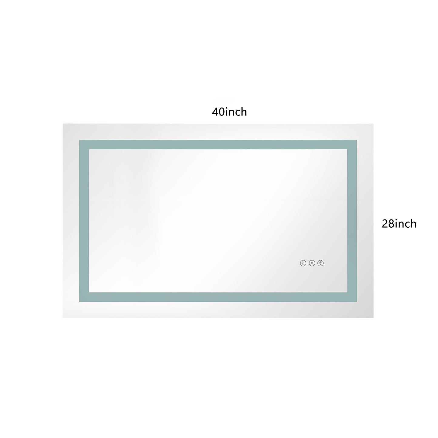 40x28" LED Bathroom Mirror with Frontlit & Backlit, Anti-Fog, Dimmable, 3 Colors