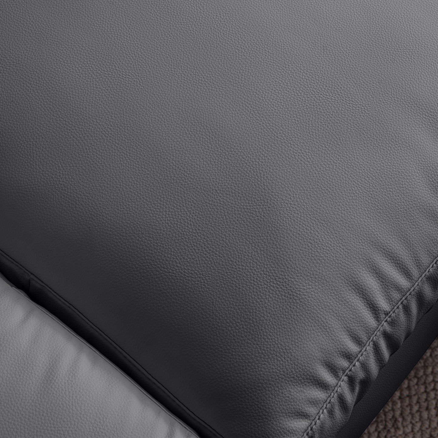 81" Modern L-Shaped Sofa with Reversible Chaise – Tech Leather Couch