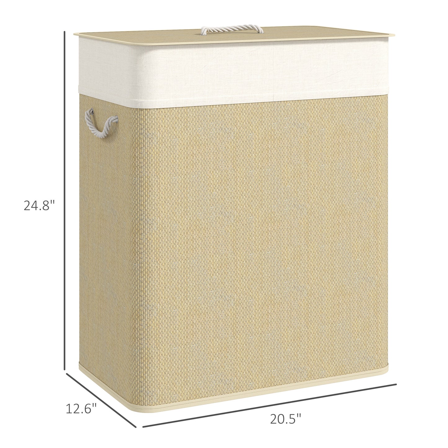 Laundry Hamper Cabinet with Storage, Freestanding Organizer