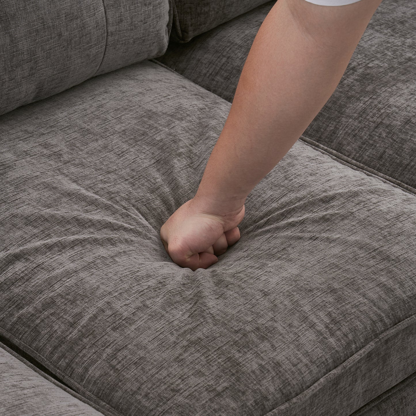 Dark Gray 3-Seater Modular Sofa – Simple, Stylish Indoor Seating