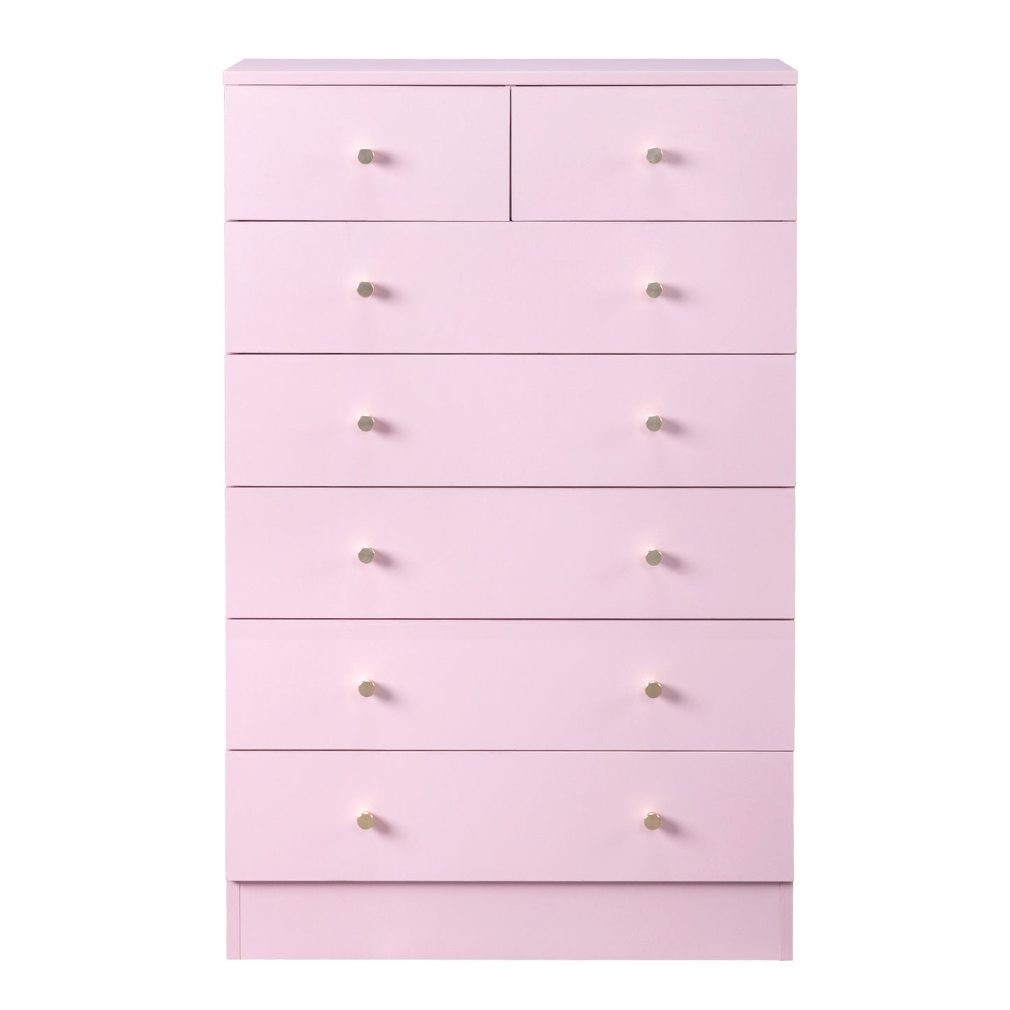 Modern Pink 7-Drawer Dresser – Space-Saving Storage for Bedroom or Home