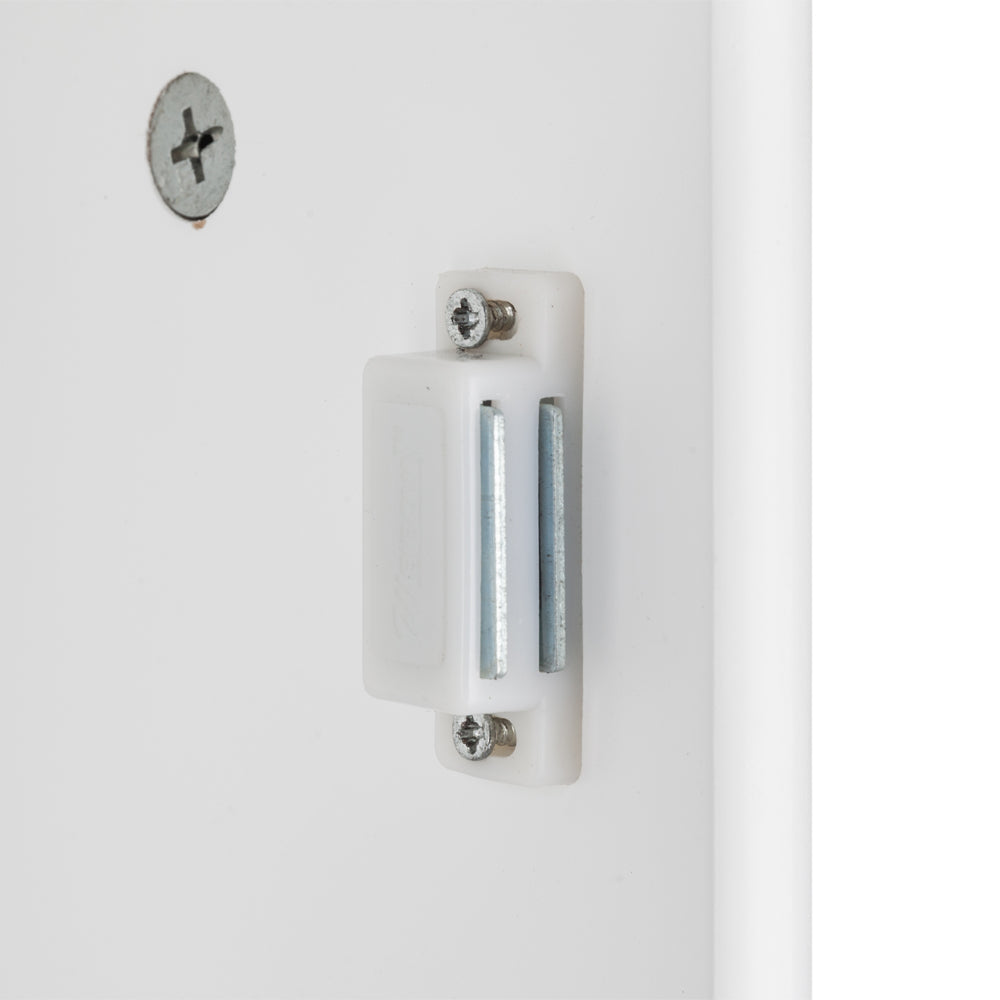 3-Tier Wall Mounted Bathroom Cabinet with Mirror Door, White Finish