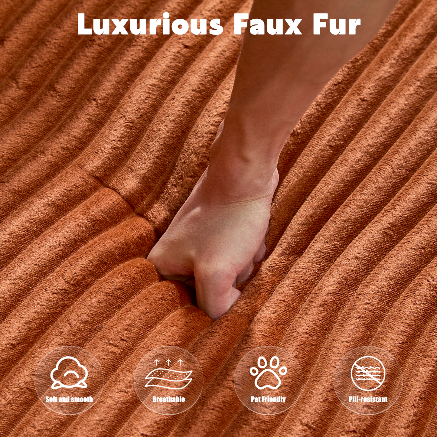 Modular L-Shaped Corduroy Sectional Sofa with Chaise – Brown