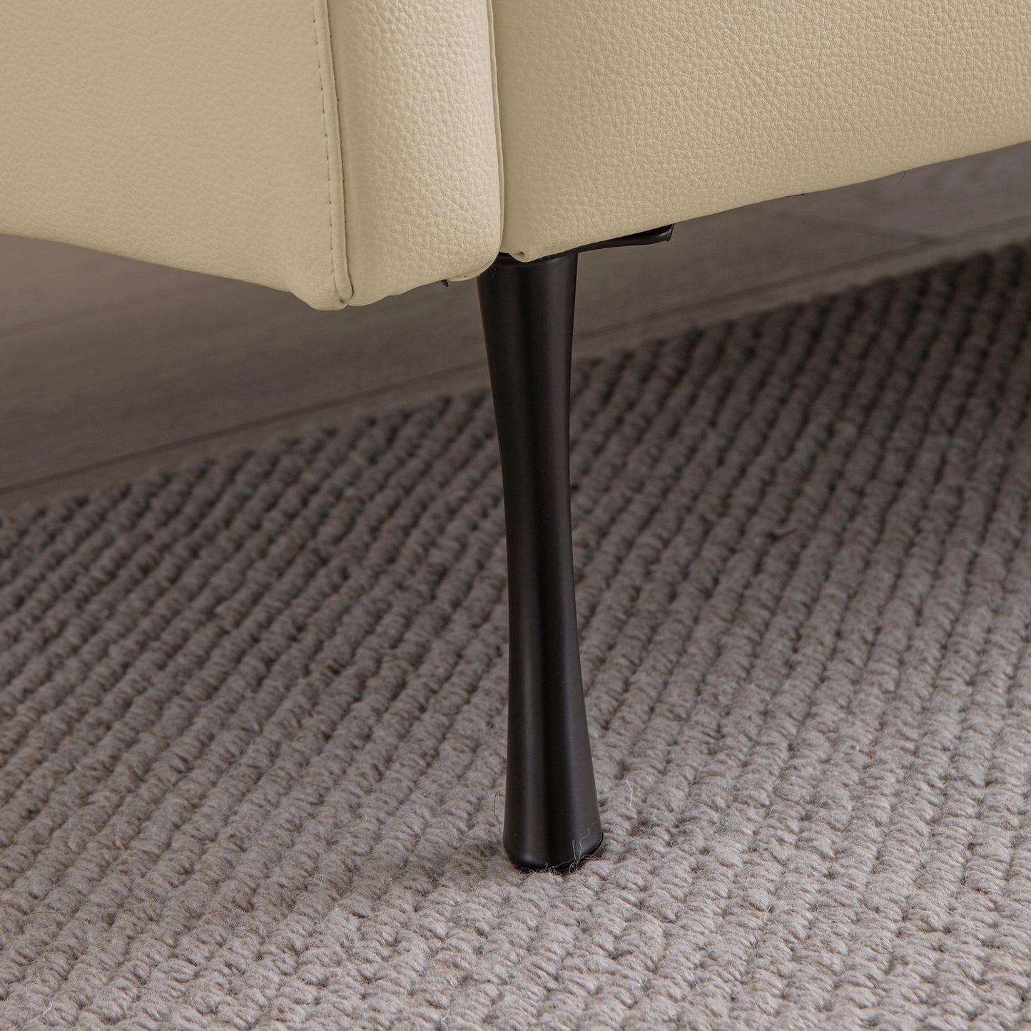 81" Modern L-Shaped Sofa with Reversible Chaise – Tech Leather Couch