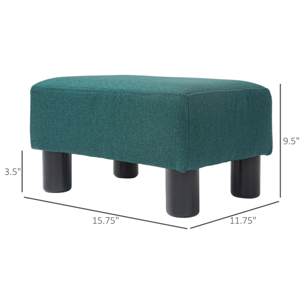 Linen Fabric Foot Rest Ottoman – Compact, Lightweight & Stylish